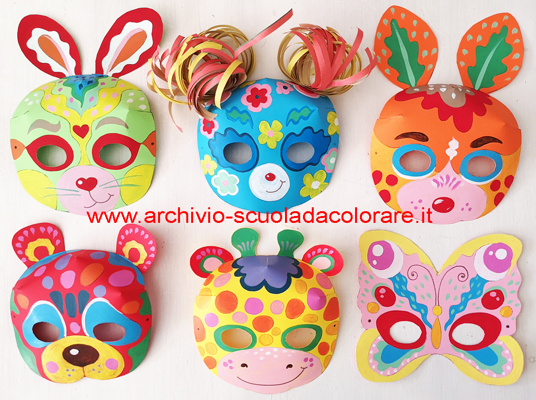 Maschere di Carnevale Italiane in Versione Bambini da Stampare